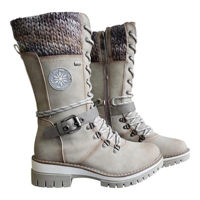 FrostLuxe™ - Waterproof Lace-Up Calf-Length Boots
