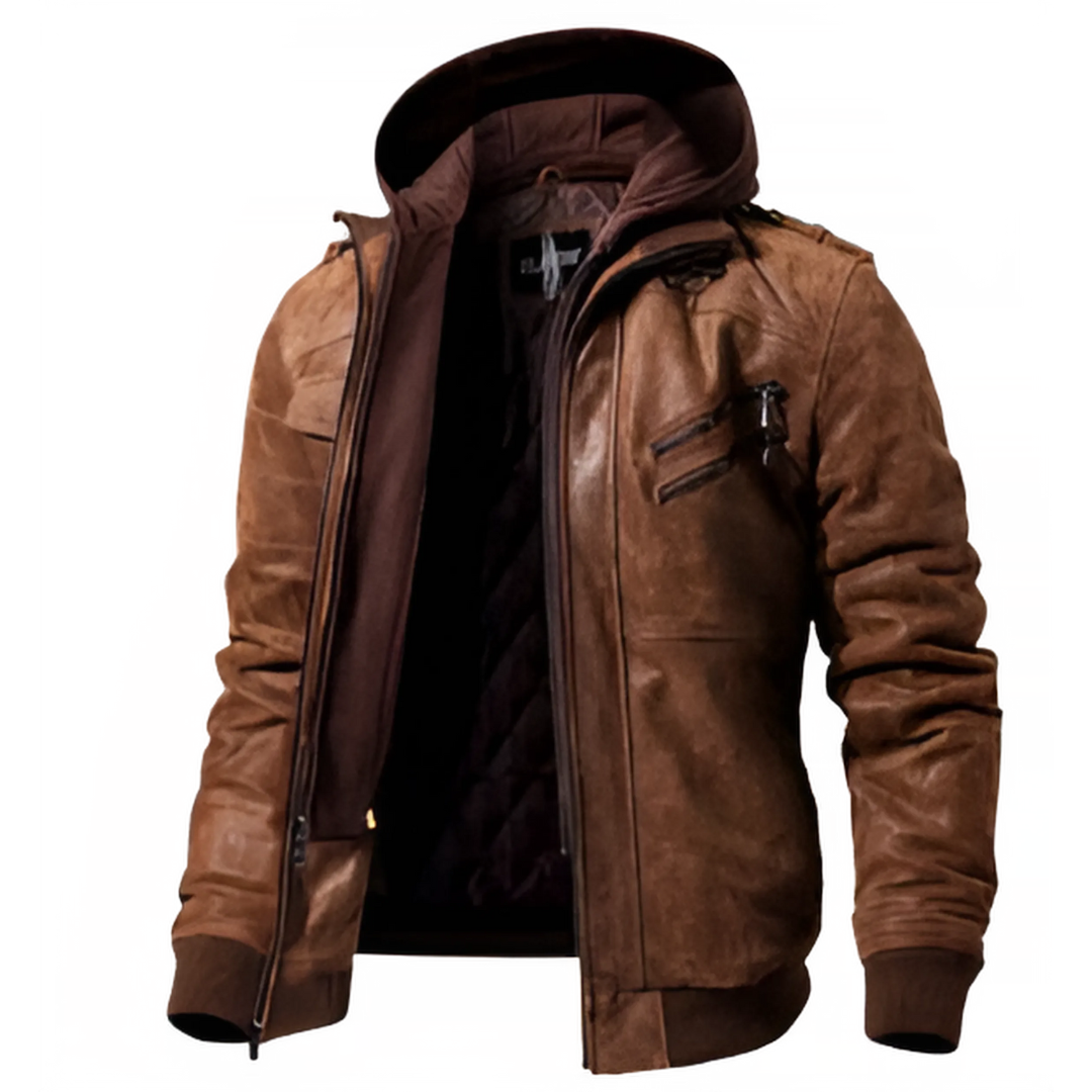 Albert - Leather Winter Jacket - Last Day 80% Off!