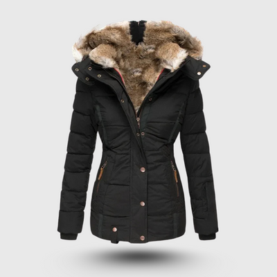 Hanne™ – Winter Jacket with Fuzzy Collar and Slim Fit