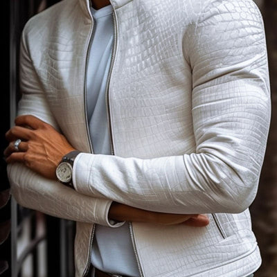 Mason Stone-Tone Leather Jacket - Last Day 80% Off!