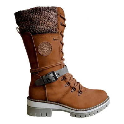 FrostLuxe™ - Waterproof Lace-Up Calf-Length Boots