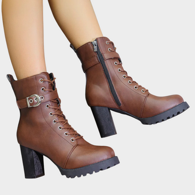 Quinn | Flared Heel Ankle Boots