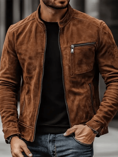 Elijah - Vintage Suede Zippered Jacket – Last Day 80% Off!