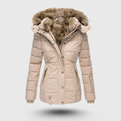 Hanne™ – Winter Jacket with Fuzzy Collar and Slim Fit