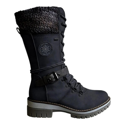 FrostLuxe™ - Waterproof Lace-Up Calf-Length Boots