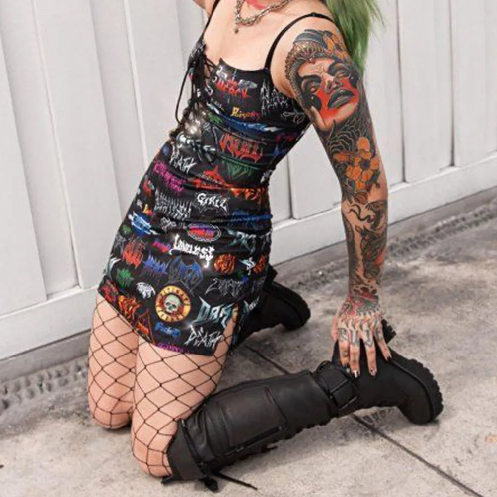 Fjora - Lace-Up Motorcycle Heeled Boots