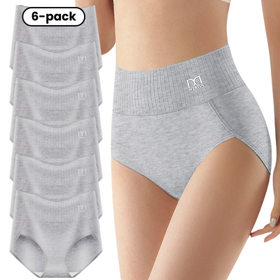 Shaplex™ – 6-Pack Breathable and Comfortable High-Waisted Panties with Tummy Support