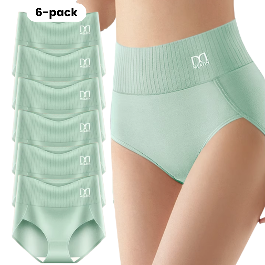 Shaplex™ – 6-Pack Breathable and Comfortable High-Waisted Panties with Tummy Support