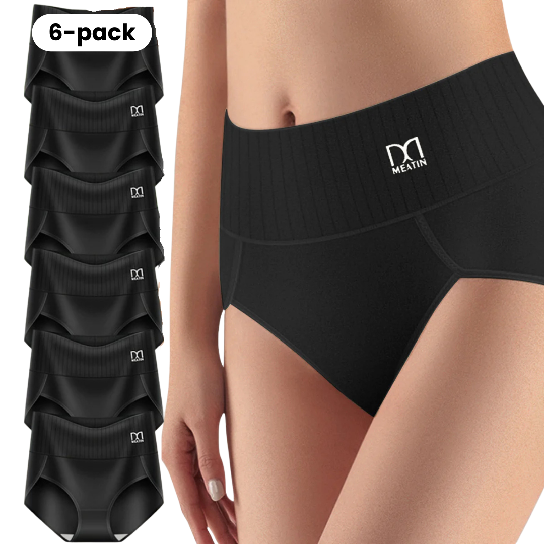 Shaplex™ – 6-Pack Breathable and Comfortable High-Waisted Panties with Tummy Support