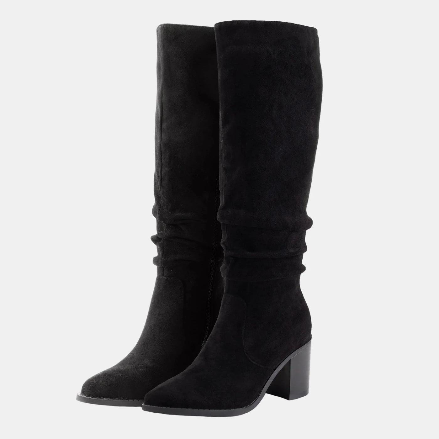 Noa | Knee-High Suede Block Heeled Boots