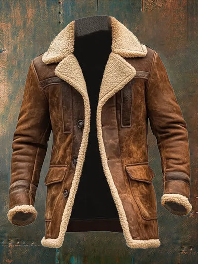 James - Vintage Plush Fold-Down Collar Outdoor Jacket - Last Day 80% Off!