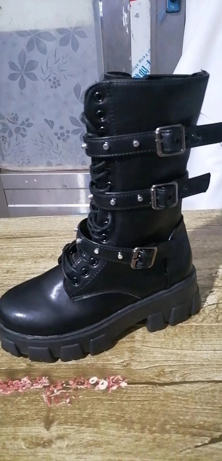 Arfrost - Lace Up Knee High Heel Boots